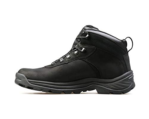 Timberland Men's Flume Mid Waterproof Hiking Boot, Black, 9 Wide