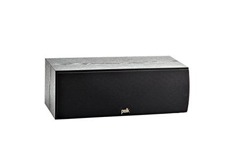 Polk Audio T30 100 Watt Home Theater Center Channel Speaker - Hi-Res Audio with Deep Bass Response, Dolby and DTS Surround, Single, Black