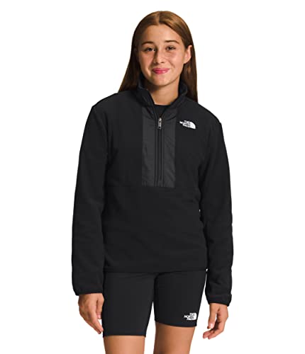 THE NORTH FACE Teen Forrest 1/2 Zip Fleece Pullover Jacket, TNF Black 2, Medium