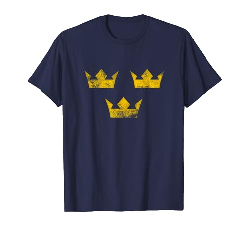 Sweden Sverige Hockey Distressed Vintage T-Shirt