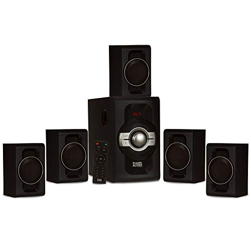 Acoustic Audio by Goldwood AA5240 Home Theater 5.1 Bluetooth Speaker System with USB and SD Inputs, Black