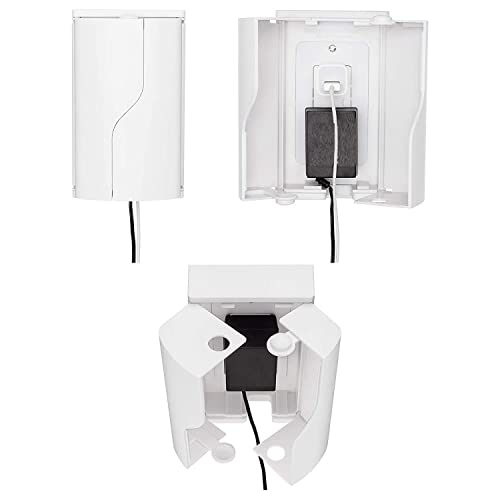 Safety Innovations Twin Door Baby Safety Outlet Cover Box for Babyproofing Outlets - More Interior Space for Extra Large Electrical Plugs and Adapters - Easy to Install - Easy to Use, (1-Pack)