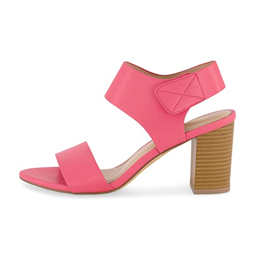 CUSHIONAIRE Women's Talent cut out heel sandal +Memory Foam and Wide Widths Available, Fuchsia 8.5 W