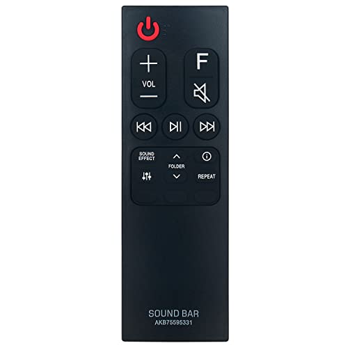 AKB75595331 Replacement Remote Control Applicable for LG Sound Bar SL6Y SPL5B-W SN6Y SPN5B-W SL4 SPH4B-W SL5Y SN7CY SNC4R SPH4B-W SPJ4-S S65S3-S SL4Y SL7Y SLM4R SN6 SPN5BM-W SN4A
