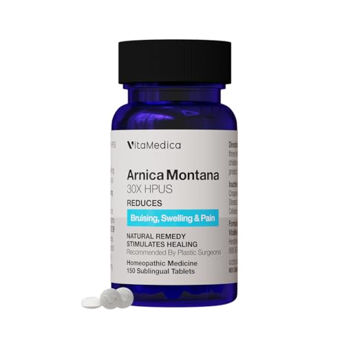 VitaMedica Arnica Montana 30X Rapid Dissolve Arnica Tablets for Natural Pain, Bruising, and Swelling Support - Homeopathic Medicine for Injury and Surgery Recovery - 150 Ct - 50 Servings