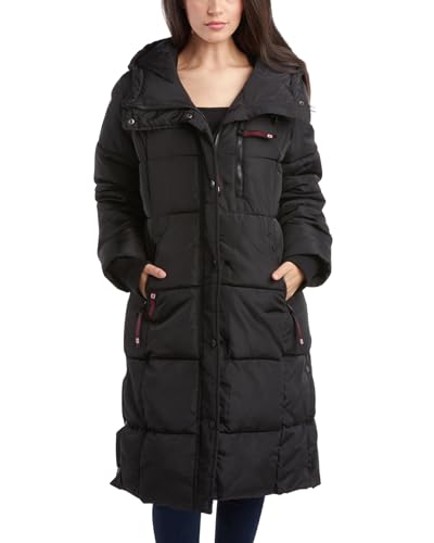 CANADA WEATHER GEAR Women’s Winter Coat – Full Length Quilted Puffer Parka – Heavyweight Maxi Puffer Jacket for Women (S-XL), Size 1X, Black