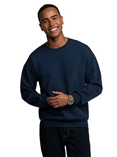 Fruit of the Loom Men's Eversoft Fleece Sweatshirts & Hoodies, Sweatshirt-Navy, Small