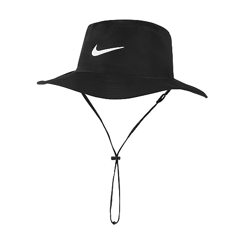 Nike Dri-FIT UV Adult Unisex Golf Bucket Hat (L/XL, Black/White)