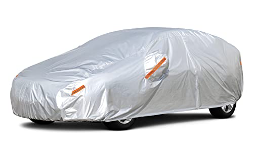 Kayme Hatchback Car Covers Waterproof All Weather, Sun Uv Rain Protection with Zipper Compatible with Mazda3, Corolla, VW Golf GTI, Ford Focus Hatchback (UP to 177 Inch, Not Fit Sedan)