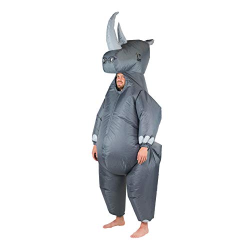 Bodysocks Fancy Dress Rhino Safari Full Body Inflatable Costume for Adults (One Size)