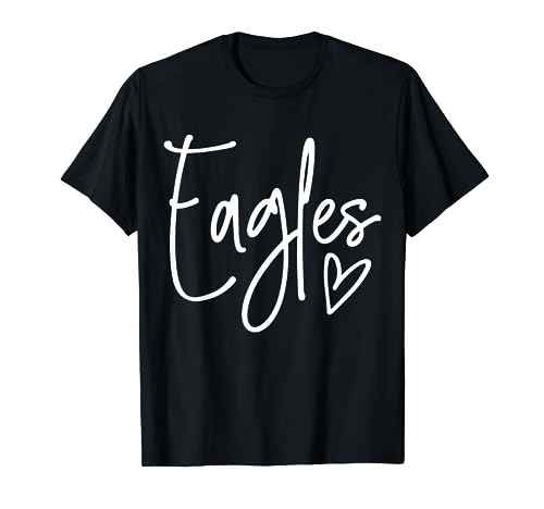 Eagles Heart School Sports Fan Team Spirit T-Shirt