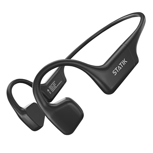 Statik Aktive Bone Conduction Headphones Bluetooth, Open Ear Headphones Wireless Headphones Bluetooth Earphones, Running Headphones for Working Out, Water-Resistant & Sweatproof
