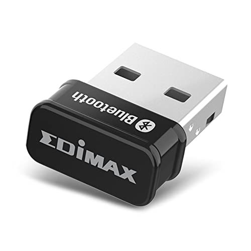 Edimax Bluetooth Adapter for PC, BT 5.0 EDR Nano USB Dongle, Fast Transfer, Bluetooth Headphones Headset Speakers Keyboard Mouse, Win 10/11 Plug-n-Play, Linux/Mint 21 Plug-n-Play, BT-8500