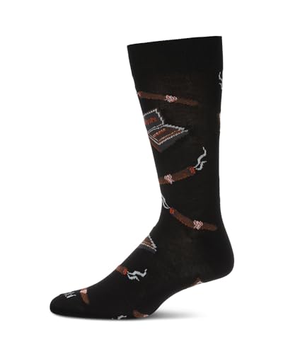 MeMoi Smoker's Delight Cigar Rayon Blend Men's Socks Black 10-13