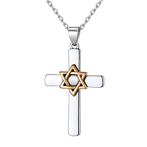 ChicSilver Star of David Necklace for Women Men 925 Sterling Silver Jewish Star Necklace Magen David Star Religious Cross Jewelry