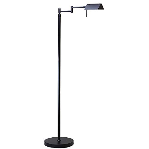 O’Bright Dimmable LED Pharmacy Floor Lamp, 12W LED, Full Range Dimming, 360 Degree Swing Arms, Adjustable Heights, Standing Lamp for Reading, Sewing, and Craft, ETL Listed (Black)