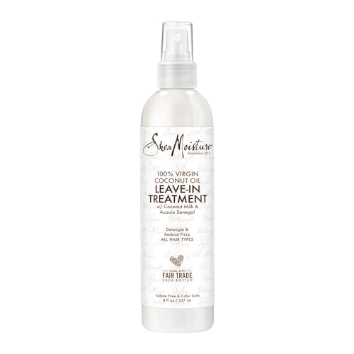 SheaMoisture Leave-in Conditioner Treatment for All Hair Types 100% Extra Virgin Coconut Oil Silicone Free Conditioner 8 oz