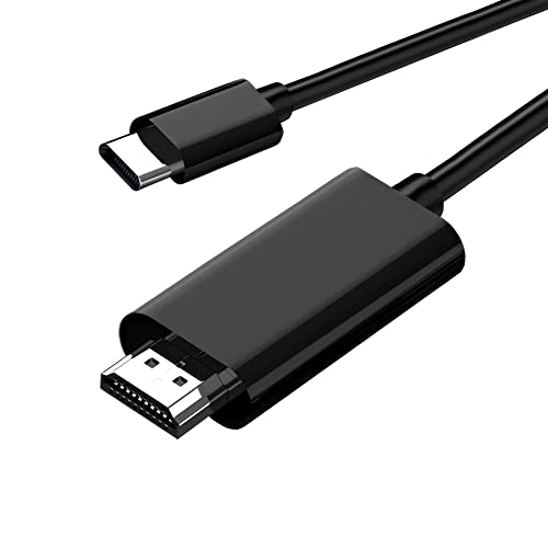 USB C to HDMI Cable 6ft 4K for Monitor, HDMI to USB C Adapter for MAC, USBC to HDMI Converter vga for iPad pro, USB C to HDMI Adapter for MacBook air, USB-C Type C to HDMI Cord for Chromebook TV