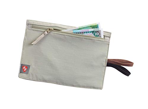 Lewis N. Clark RFID Blocking Money Belt Travel Pouch + Credit Card, ID, Passport Holder for Women & Men, Tan, One Size