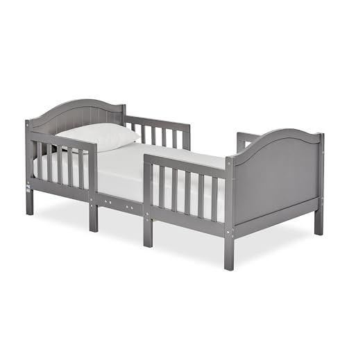 Dream On Me Portland 3 In 1 Convertible Toddler Bed in Steel Grey, Greenguard Gold Certified, JPMA Certified, Low To Floor Design, Non-Toxic Finish, Pinewood