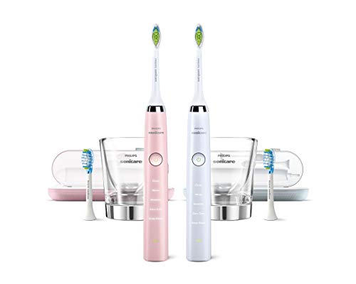 Philips Sonicare Diamond Clean Rechargeable Toothbrush for Complete Oral Care 2-Pack Handles (Pink)
