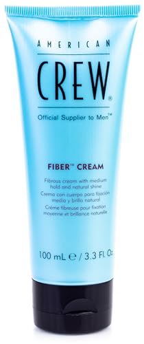 American Crew Men's Fiber Cream, Like Hair Gel with Medium Hold & Natural Shine, 3.3 Fl Oz