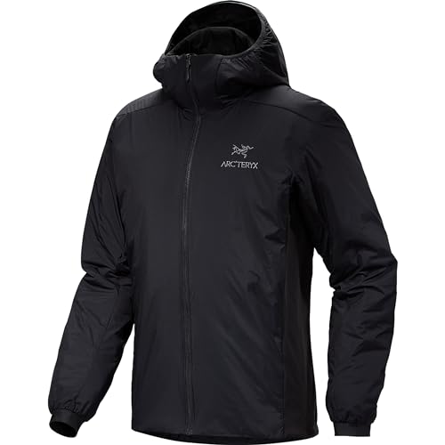 Arc'teryx Atom Hoody Men's, Redesign | Lightweight, Insulated, Packable Jacket for Men - Light Jackets for Men's Hiking, Trekking, Ice Climbing Gear, Fall Winter | Black, Medium