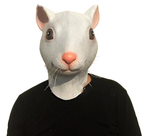 GK-O Funny Realistic Mouse Rat Latex Head Mask Halloween Costume Party Cosplay Prop