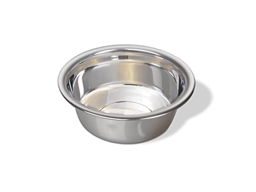 Van Ness Pets Medium Lightweight Stainless Steel Dog Bowl, 32 OZ Food And Water Dish, Natural