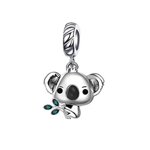 OutstandLong Cute Koala Bear Animail Dangle Women's Bead Charms for Pandora Bracelets for Teen Girls