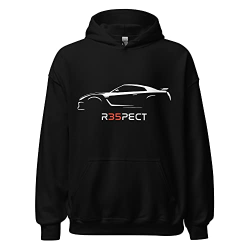 JG Infinite GT-R R35 R35PECT Skyline GTR JDM Silhouette Unisex Hoodie Black