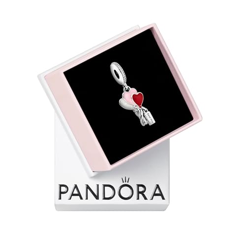 Pandora Jewelry Happy Bday Balloon Dangle Cubic Zirconia Charm in Sterling Silver, With Gift Box