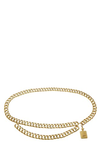 Chanel, Pre-Loved Gold Perfume Layered Chain Belt, Gold