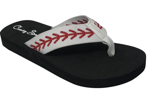 Cocomo Soul Baseball Flip Flops | Embroidered Baseball Flip Flops | Baseball Slippers | Baseball Sandals | Baseball Mom Flip Flops for Women (9)