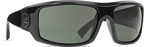 VonZipper Men's Clutch Sunglasses,OS,Black Gloss/Grey