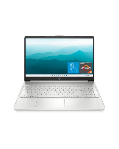 HP 15 Laptop, AMD Ryzen 3-5300U Processor, 8 GB RAM, 256 GB SSD Storage, 15.6-inch HD Micro-Edge Display, Windows 11 Home, Long-Lasting Battery, Fast Charge, 720p Webcam (15-ef2024nr), Natural silver
