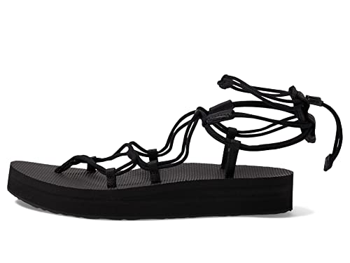 Teva womens Midform Infinity Sandal, Black, 8 US