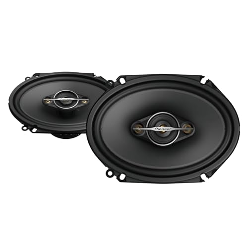 PIONEER A-Series TS-A6881F, 4-Way Coaxial Car Audio Speakers, Full Range, Clear Sound Quality, Easy Installation and Enhanced Bass Response, Black 6” x 8” Oval Speakers