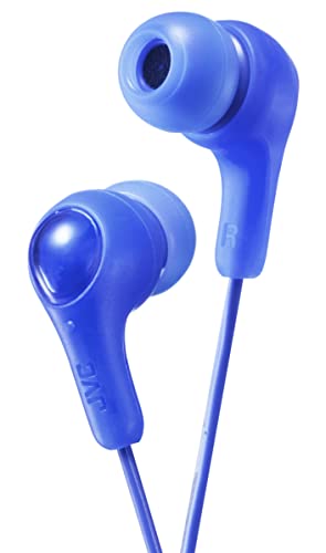 JVC Gumy in Ear Earbud Headphones, Powerful Sound, Comfortable and Secure Fit, Silicone Ear Pieces S/M/L - HAFX7A (Blue) One Size, 1 Count (Pack of 1)
