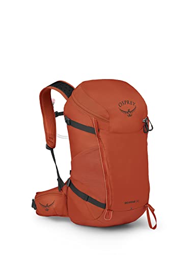 Osprey Skarab 30L Men's Hiking Backpack with Hydraulics Reservoir, Firestarter Orange