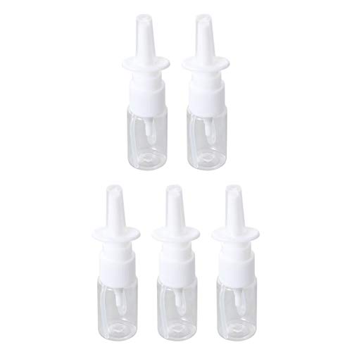 EXCEART 5 Pcs Empty Refillable Nasal Spray Bottles Pump Sprayer Mist Nose Spray Refillable Bottle For Saline Water Wash Applications