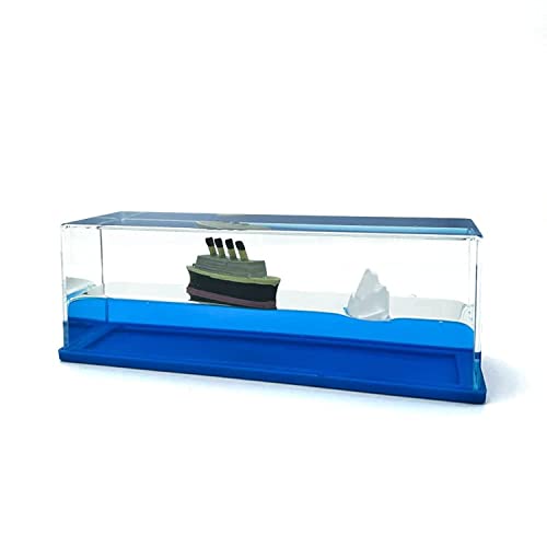 LETINE Titanic Cruise Ship Model Liquid Wave Cruise Ship Decoration Cruise Ship That No Longer Sinks-Cruise Ship Iceberg Home Decor Suitable for Home Show, Gifts, Desk or Paperweight (Box)