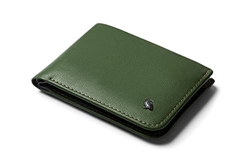 Bellroy Hide & Seek, slim leather wallet, RFID editions available (Max. 12 cards and cash) - RangerGreen