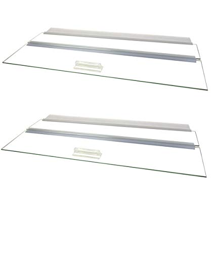 Glass Canopy for Aquariums with and Without Center Braces, 10 Gallon to 200 Gallon Aquariums (Tank with Center Brace, 48' L x 18' W)