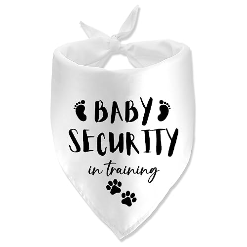 Baby Security in Training Printed Dog Bandana Pet Scarf Dog Pregnancy Announcement Bandana Pregnancy Dog Bandana for Dogs Pet Accessories for Dog Lovers Pregnancy Reveal Ideas