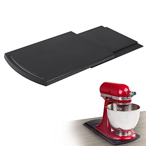 Bruvoalon Kitchen Appliance Sliding Tray, Slider for Coffee Pot, Coffee Maker, Toaster, KitchenAid Mixer, Blenders and Air Fryer, Coutertop with Rolling Wheels (1 Pack)