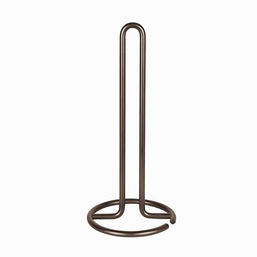 Spectrum Diversified Eruo Euro Holder for Kitchen Countertops, Bars & Dining Tables Steel Paper Towel Stand, Fits Standard & Jumbo Rolls, 1 Count (Pack of 1), Bronze