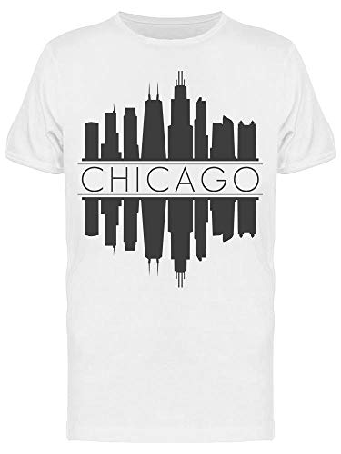Smartprints Chicago Skyline Mirror Tee Men's White