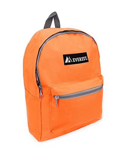 Everest Basic Backpack, Orange, One Size