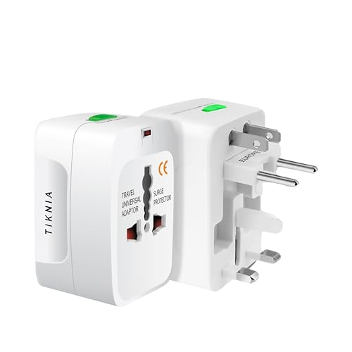 Travel Adapter, Worldwide All in One European Universal Adaptor, International Wall Charger Plug for (Without USB Port) Asia Europe UK AUS and USA